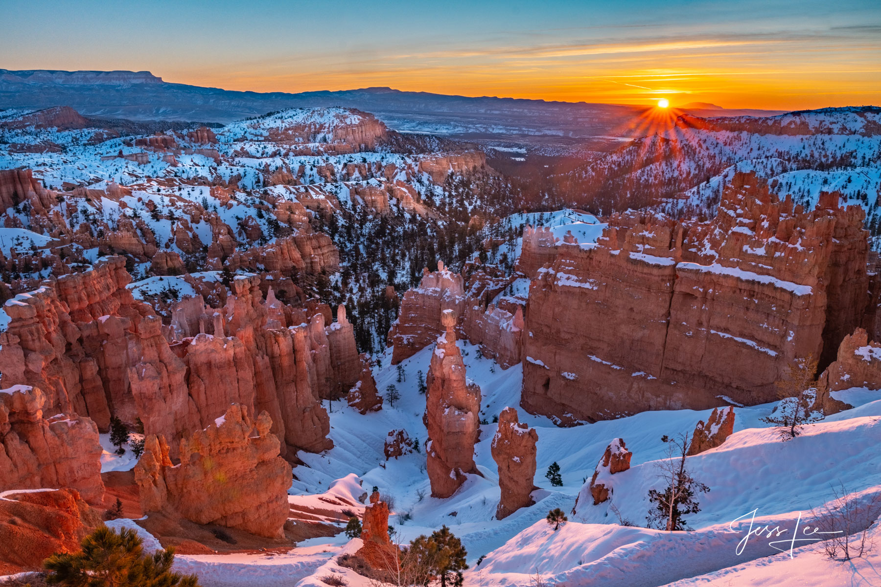 Let the light shine Limited Edition of 50 Exclusive high-resolution Museum Quality Fine Art Prints of Sunrise, Red Rocks Country, Bryce Canyon. Photos...