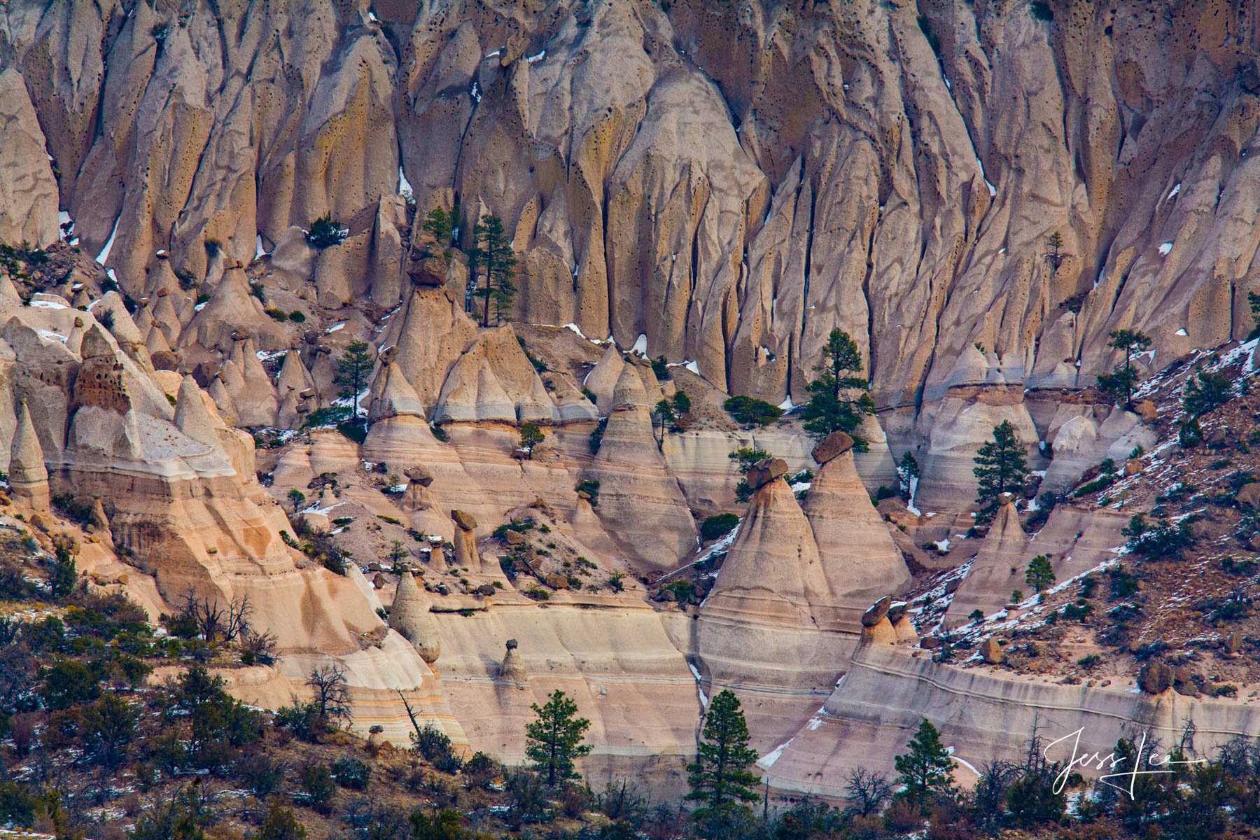 Limited Edition of 50 Exclusive high-resolution Museum Quality Fine Art Prints of Tent Rocks in the Desert Desert and Badlands...