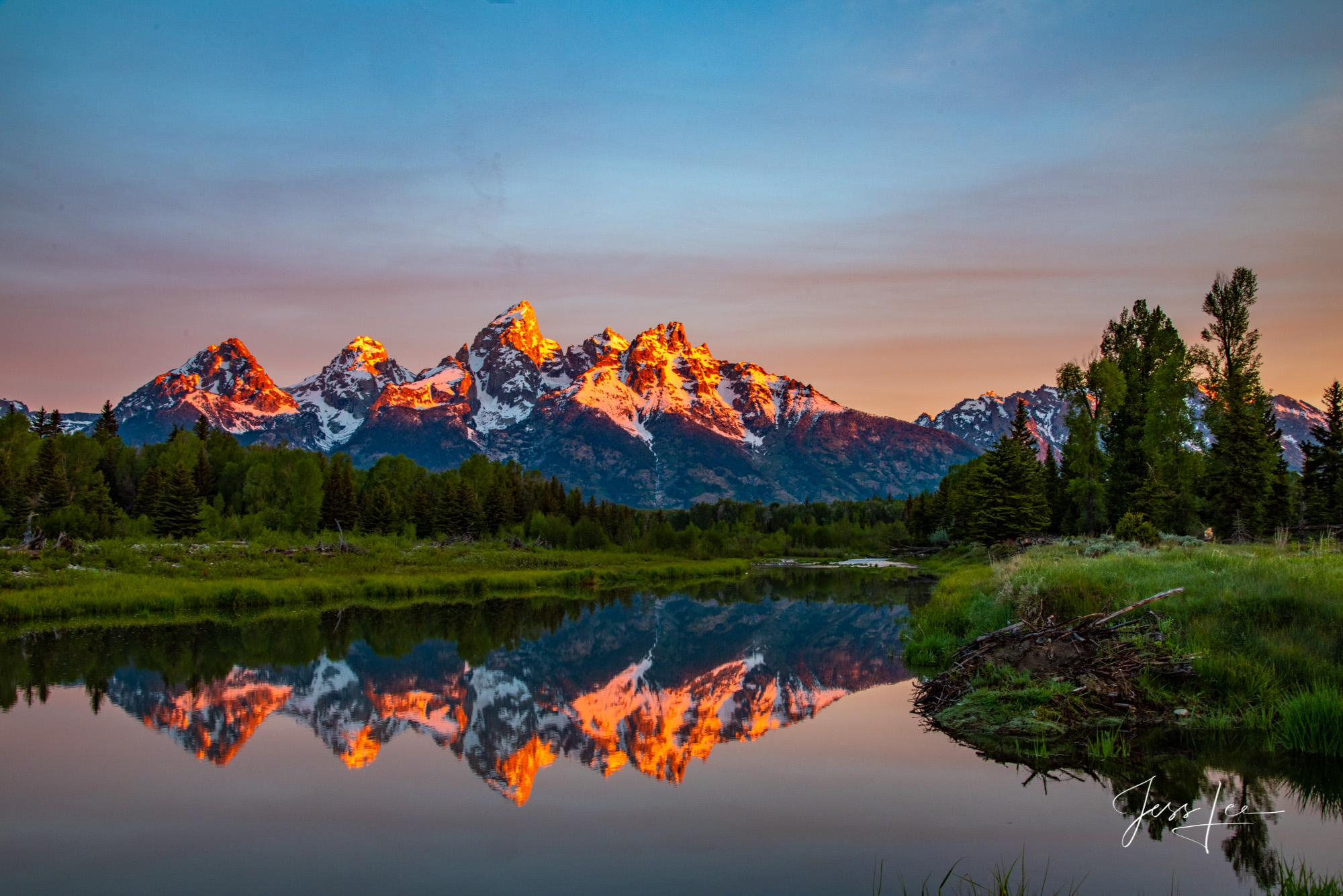 Grand Teton National Park Photography Print Sunrise Reflection