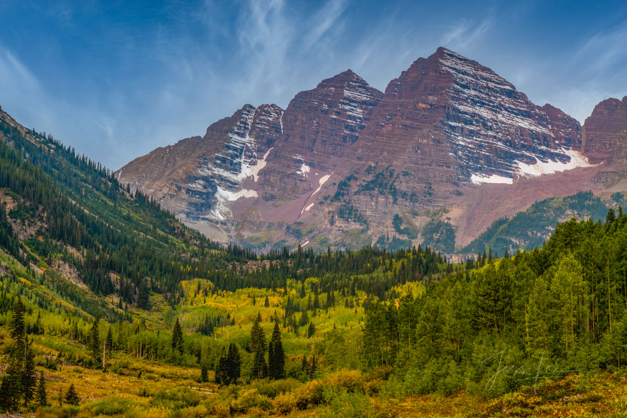 Maroon Bells Early Autumn Maroon Bells, Colorado in early autumn. A Fine Art Limited Edition of 200 photo prints. These Colorado Fall fine art Landscape...