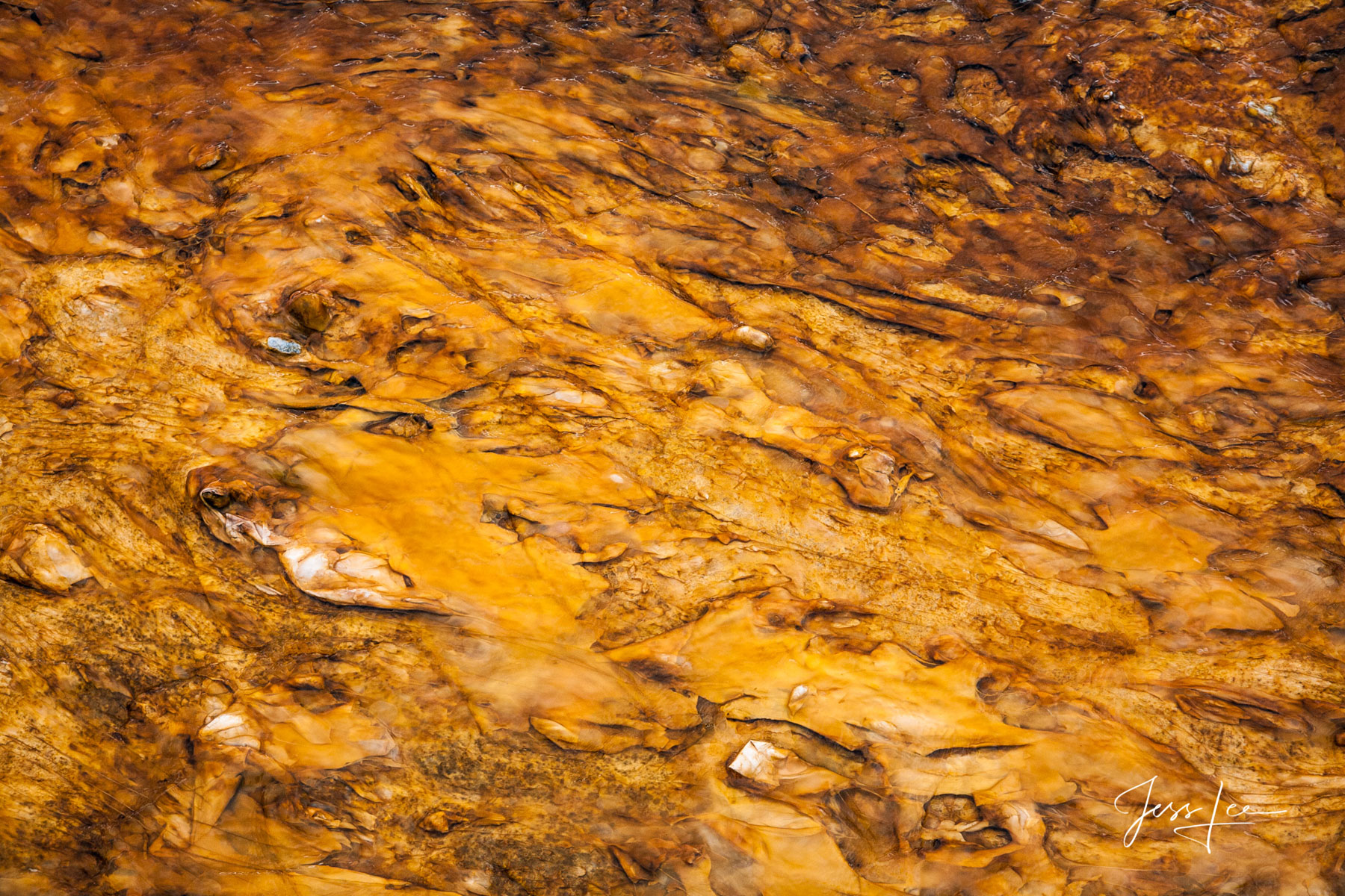 Gold Pattern Limited Edition of 50 Exclusive high-resolution Museum Quality Fine Art Prints of Abstract Rocks Photography. Photos Copyright...