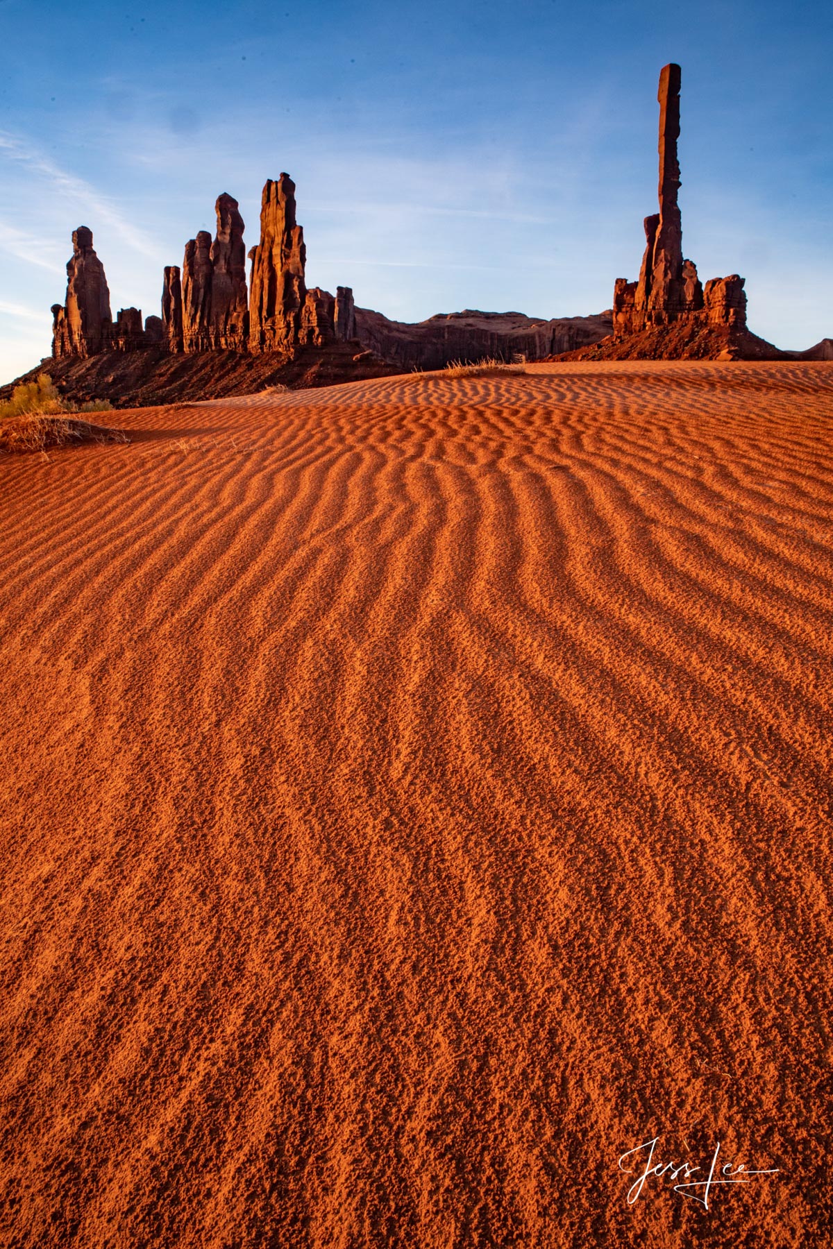 Limited Edition of 50 Exclusive high-resolution Museum Quality Fine Art Prints of Vertical Landscapes of the Red Dunes of Monument...