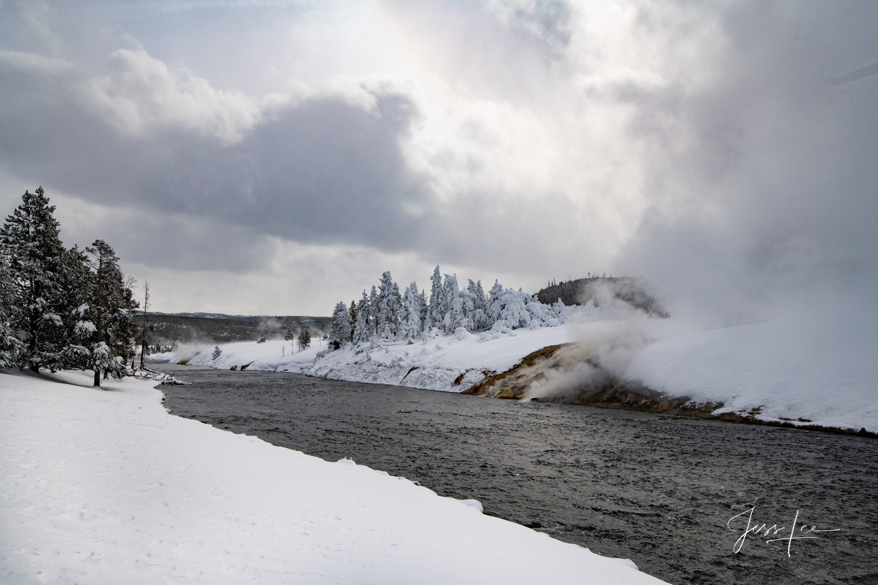 Yellowstone Winter2 Yellowstone Firehole River Scenic Photography in winter by Jess Lee