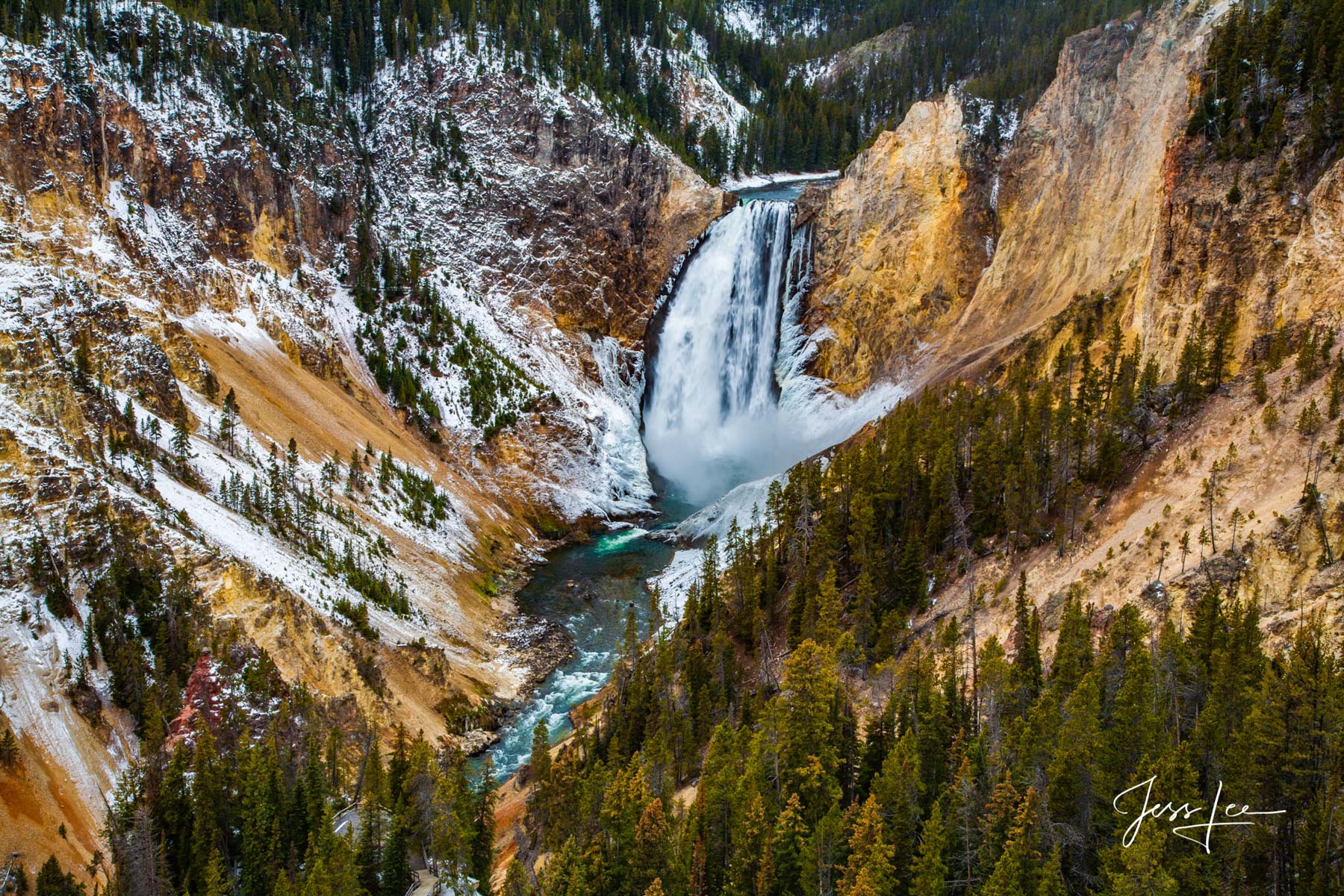Fine Art Photography Print of the Lower Falls on the Yellowstone River