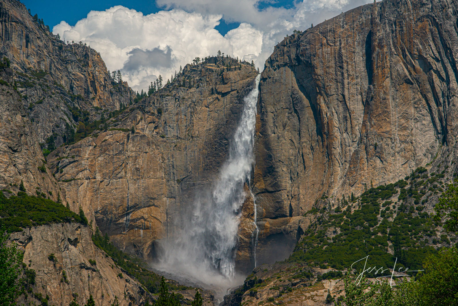 Yosemite Photography Print of Yosemite Falls wit a Sling breeze.      limited to 200 fine art high resolution  prints. Enjoy...