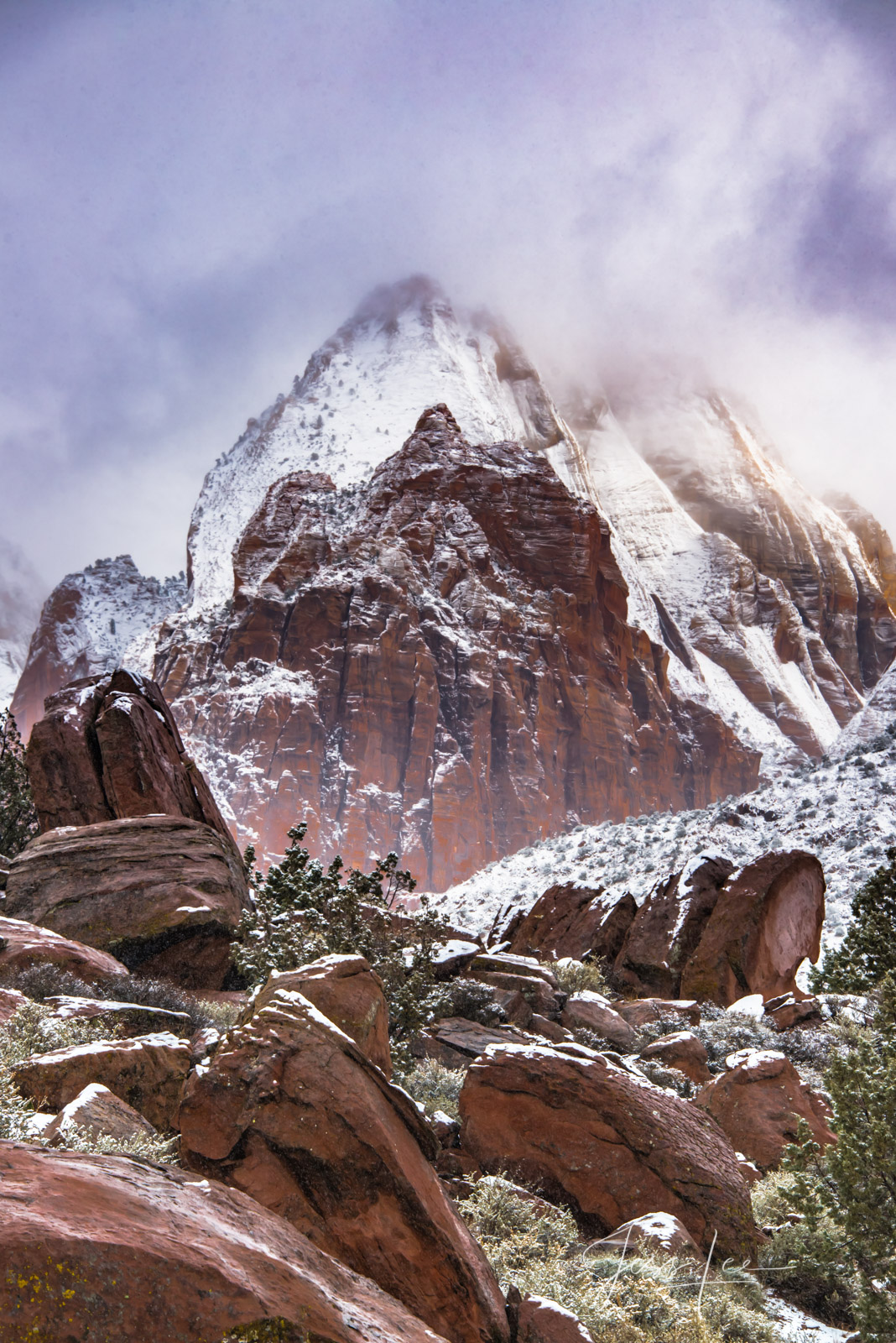 Storm Break Zion Photo Zion National Park Storm Break Photography Print.